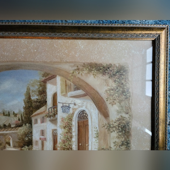 Quaint Town Vivian Flasch ART Large Italian Framed Print - Picture 3 of 10